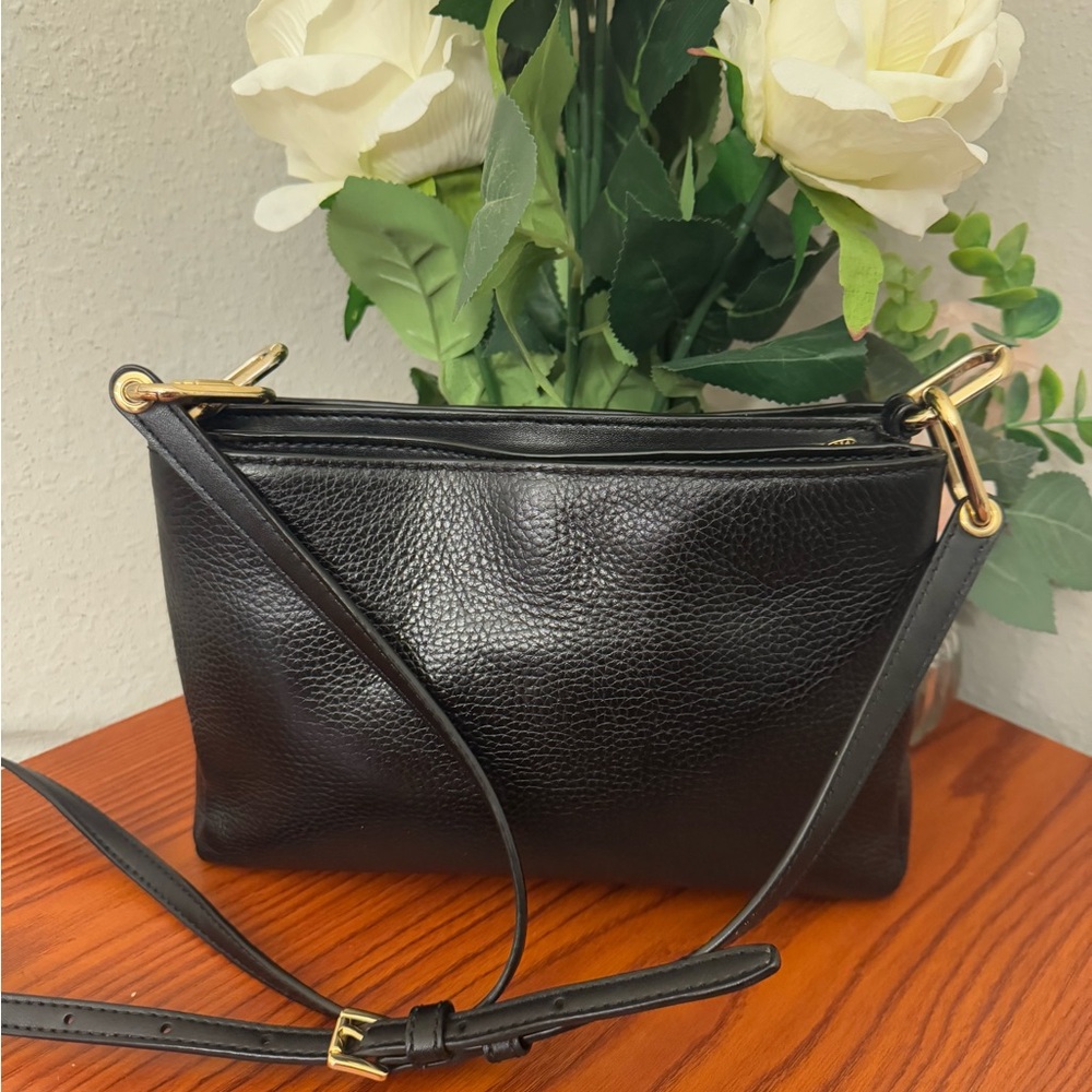 Michael Kors Black Leather Crossbody Bag - Picture 5 of 12